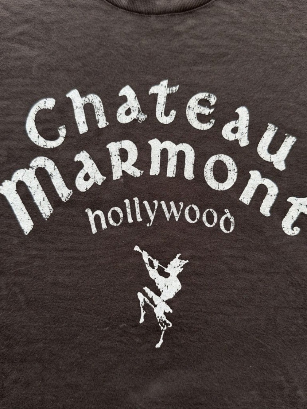 Hollywood Graphic Typography Brown Brown Gildan T-Shirt - Picture 2 of 2
